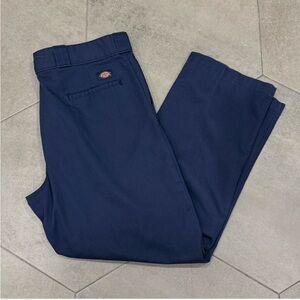 Y2K Dickies navy blue work wear pants. Style 874
